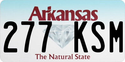AR license plate 277KSM