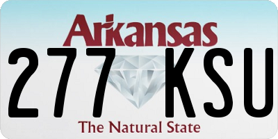 AR license plate 277KSU