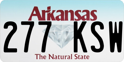 AR license plate 277KSW