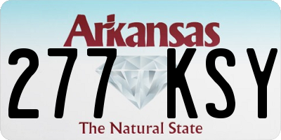 AR license plate 277KSY