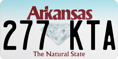 AR license plate 277KTA