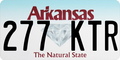 AR license plate 277KTR