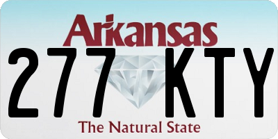 AR license plate 277KTY