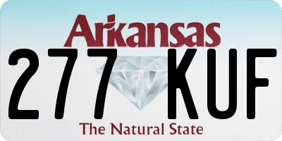 AR license plate 277KUF