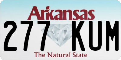 AR license plate 277KUM