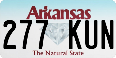 AR license plate 277KUN