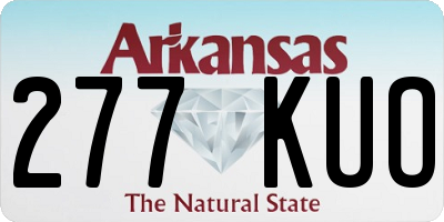 AR license plate 277KUO