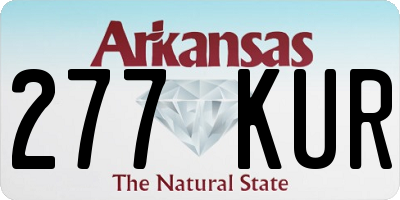 AR license plate 277KUR