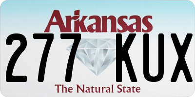 AR license plate 277KUX