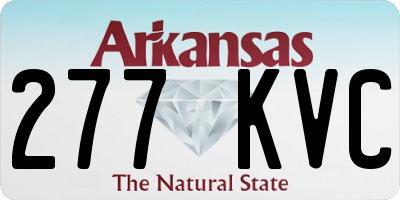 AR license plate 277KVC