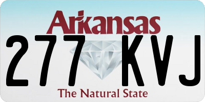 AR license plate 277KVJ
