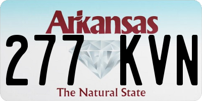 AR license plate 277KVN