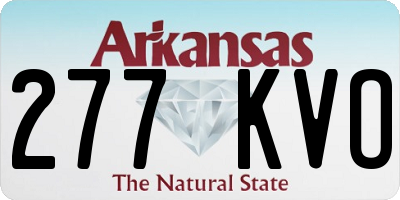 AR license plate 277KVO