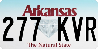 AR license plate 277KVR