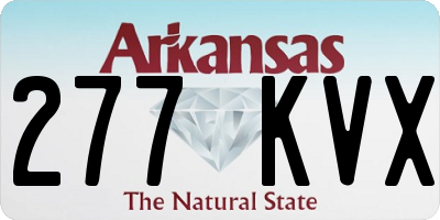 AR license plate 277KVX