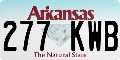 AR license plate 277KWB