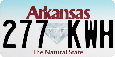 AR license plate 277KWH