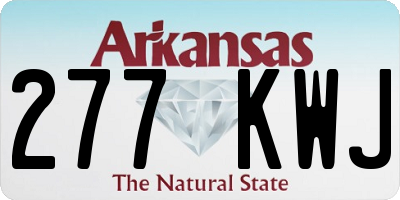 AR license plate 277KWJ