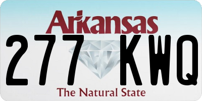 AR license plate 277KWQ