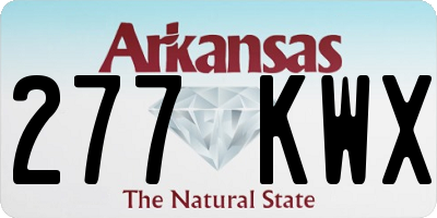 AR license plate 277KWX