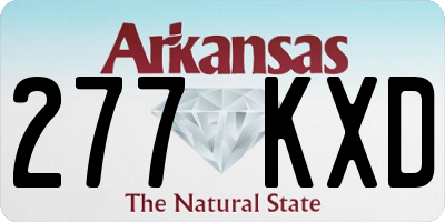 AR license plate 277KXD