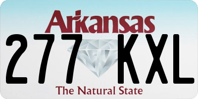 AR license plate 277KXL