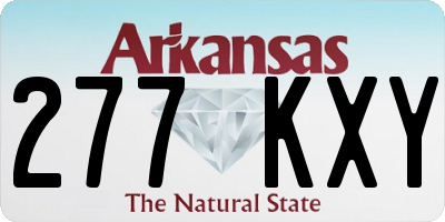 AR license plate 277KXY