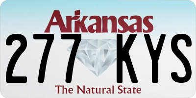 AR license plate 277KYS