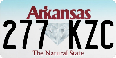 AR license plate 277KZC