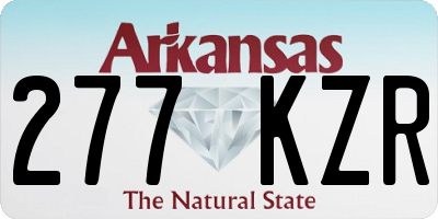 AR license plate 277KZR