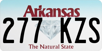 AR license plate 277KZS