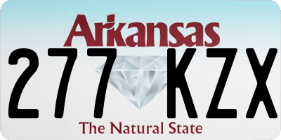 AR license plate 277KZX