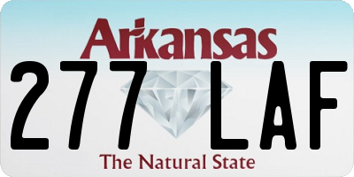 AR license plate 277LAF
