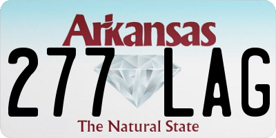 AR license plate 277LAG