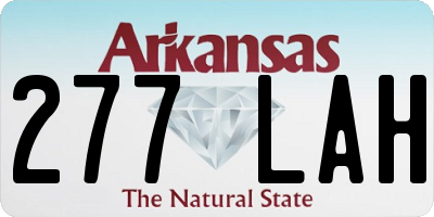 AR license plate 277LAH