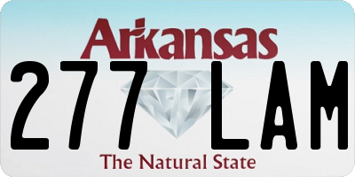 AR license plate 277LAM