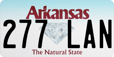 AR license plate 277LAN