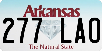 AR license plate 277LAO