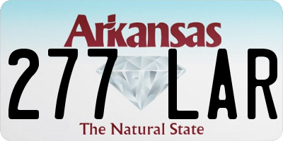 AR license plate 277LAR