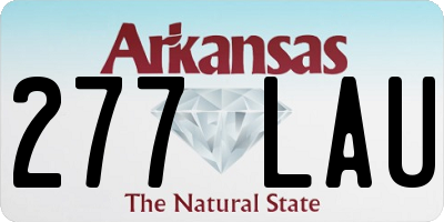 AR license plate 277LAU