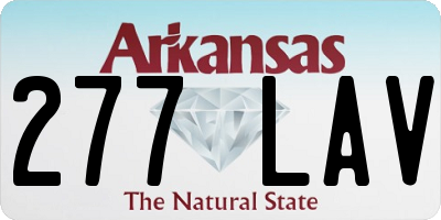 AR license plate 277LAV