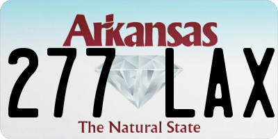 AR license plate 277LAX