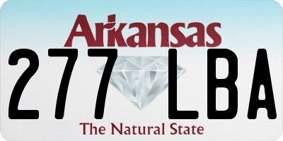 AR license plate 277LBA