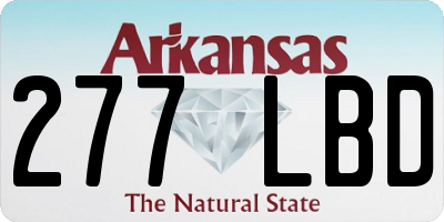 AR license plate 277LBD