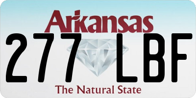 AR license plate 277LBF