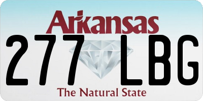 AR license plate 277LBG