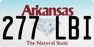 AR license plate 277LBI
