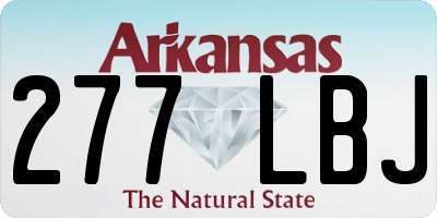 AR license plate 277LBJ