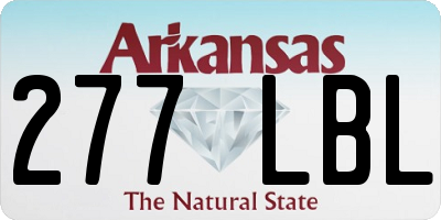 AR license plate 277LBL