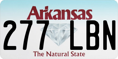 AR license plate 277LBN